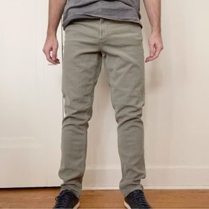 Faherty Stretch Terry 5-Pocket Pant Olive Green Men’s 34x32 NWT